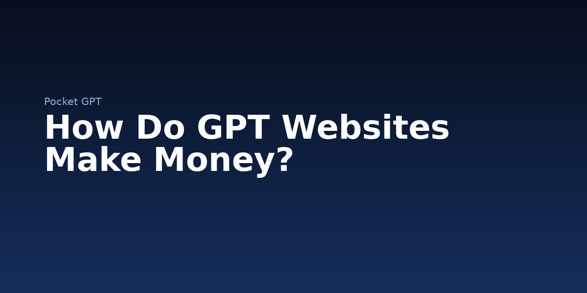 How Do GPT Websites Make Money?
